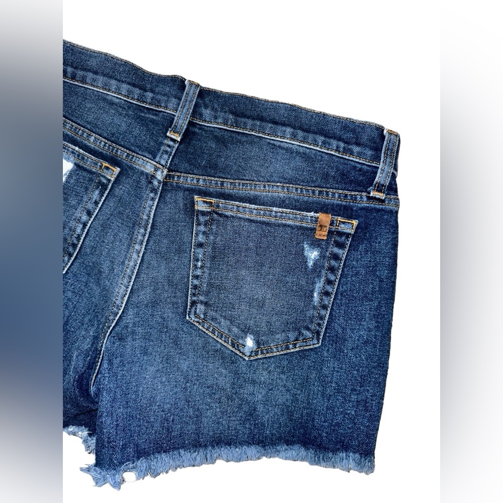 Joe’s Jeans 4 Inch Cut Off Distressed Dark Wash Denim Shorts Women’s 28 - Picture 4 of 5